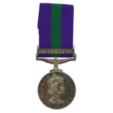 General Service Medal (Clasp - Malaya) - W.O.Cl.1. D.G. Tucker, Royal Army Service Corps