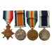 WW1 1914-15 Star Trio and Royal Navy Long Service & Good Conduct Medal Group of Four - Gunner J. Warner, Royal Marine Artillery