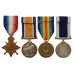 WW1 1914-15 Star Trio and Royal Navy Long Service & Good Conduct Medal Group of Four - C.E.R.A. 2nd Class J.G. Turner, Royal Navy