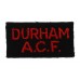 Durham A.C.F.  Cloth Shoulder Title