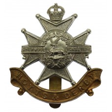 Notts & Derby Regiment (Sherwood Foresters) Cap Badge - King's Crown