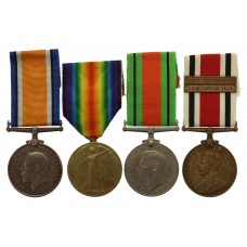 WW1 British War Medal, Victory Medal, WW2 Defence Medal and Georg