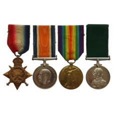 WW1 1914-15 Star Medal Trio and RNASBR Long Service & Good Co