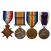 WW1 1914-15 Star Trio and RFR Long Service & Good Conduct Medal Group of Four - Sto.1.Cl. T.W. Malone, Royal Navy & Royal Fleet Reserve