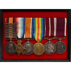 QSA (7 Clasps), WW1 1914-15 Star Trio, MSM and Long Service &