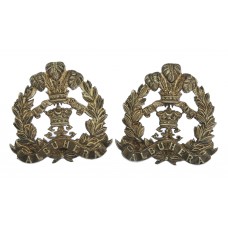 Pair of Middlesex Regiment Officer's Silver Collar Badges