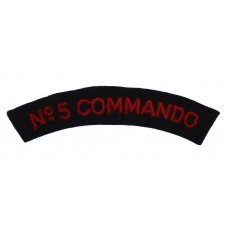 No.5 Commando WW2 Cloth Shoulder Title