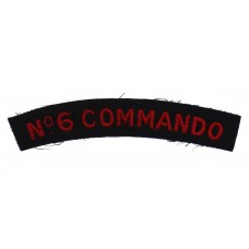 No.6 Commando WW2 Cloth Shoulder Title