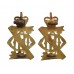 Pair of 13th/18th Royal Hussars Collar Badges - Queen's Crown