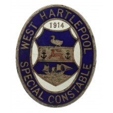 1914 West Hartlepool Special Constable Enamelled Lapel Badge
