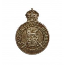 Royal Army Reserve 1938 Hallmarked Silver Lapel Badge 