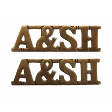 Pair of Argyll & Sutherland Highlanders (A & SH) Shoulder Titles