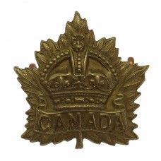 Canadian Canada General Service Cap Badge - King's Crown