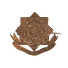 East Yorkshire Regiment Rose Gold Plated Sterling Silver Sweetheart Brooch