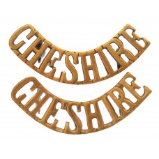 Pair of Cheshire Regiment (CHESHIRE) Shoulder Titles