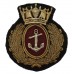 Merchant Navy Officer's Bullion Cap Badge