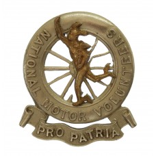 WW1 National Motor Volunteers VTC Bi-Metal Cap Badge