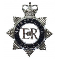 Metropolitan Police Enamelled Cap Badge - Queen's Crown