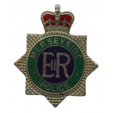 Merseyside Police Enamelled Warrant Card Badge - Queen's Crown