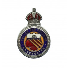 Manchester City Police War Reserve Enamelled Lapel Badge - King's Crown