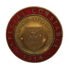 WW1 Kingston-upon-Hull Special Constable 1914 Enamelled Lapel/Cap Badge