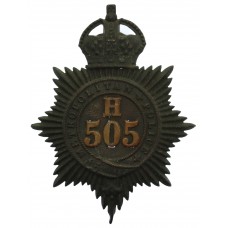 Metropolitan Police 'H' Division (Whitechapel) Helmet Plate - Kin