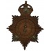 Macclesfield Borough Police Night Helmet Plate - King's Crown