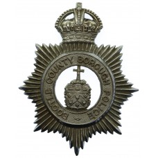 Bootle County Borough Police Chrome Helmet Plate - King's Crown