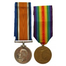 WW1 British War & Victory Medal Pair - Pte. G.R. Skellett, Ro