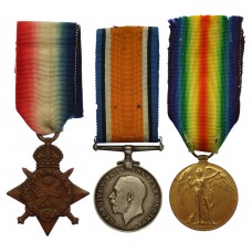 WW1 1914 Mons Star Medal Trio - Pte. A. Spelman, 2nd Bn. South La