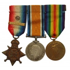 WW1 1914 Mons Star Medal Trio - Dvr. H.C. Moore, Royal Field Artillery