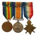 WW1 1914 Mons Star Medal Trio - Dvr. H.C. Moore, Royal Field Artillery