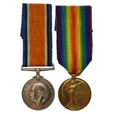 WW1 British War & Victory Medal Pair - Pte. J.H. Wheeler, Tank Corps