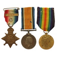 WW1 1914 Mons Star Medal Trio - Pte. T. Masters, Worcestershire R