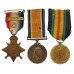 WW1 1914 Mons Star Medal Trio - Pte. T. Masters, Worcestershire Regiment