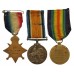 WW1 1914 Mons Star Medal Trio - Pte. T. Masters, Worcestershire Regiment