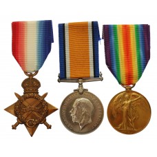 WW1 1914-15 Star Medal Trio - Pte. W.J. Woodley, Royal Marine Light Infantry