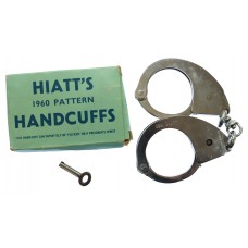 Hiatts 1960 Pattern Police Handcuffs with Key in Original Box