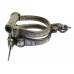 Hiatt Best Warranted Wrought "Darby" Style Police Handcuffs with Key.