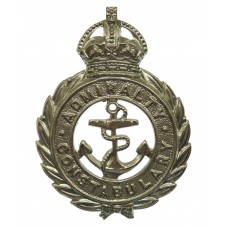 Admiralty Constabulary White Metal Cap Badge - King's Crown