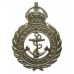 Admiralty Constabulary White Metal Cap Badge - King's Crown