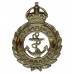 Admiralty Constabulary White Metal Cap Badge - King's Crown