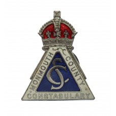 Monmouth County Constabulary Special Constable Enamelled Lapel Badge - King's Crown