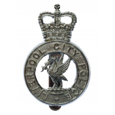 Liverpool City Police Cap Badge - Queen's Crown