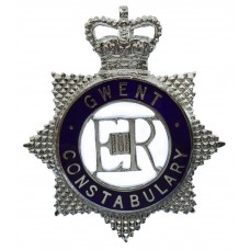 Gwent Constabulary Senior Officer's Enamelled Cap Badge - Queen's Crown