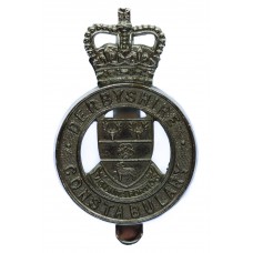 Derbyshire Constabulary Cap Badge - Queen's Crown