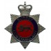 Surrey Constabulary Enamelled Star Cap Badge - Queen's Crown