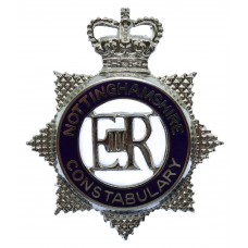 Nottinghamshire Constabulary Senior Officer's Enamelled Cap Badge - Queen's Crown