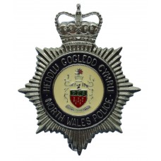 North Wales Police (Heddlu Gogledd Cymru) Enamelled Cap Badge - Queen's Crown