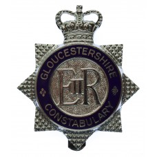 Gloucestershire Constabulary Enamelled Star Cap Badge - Queen's Crown